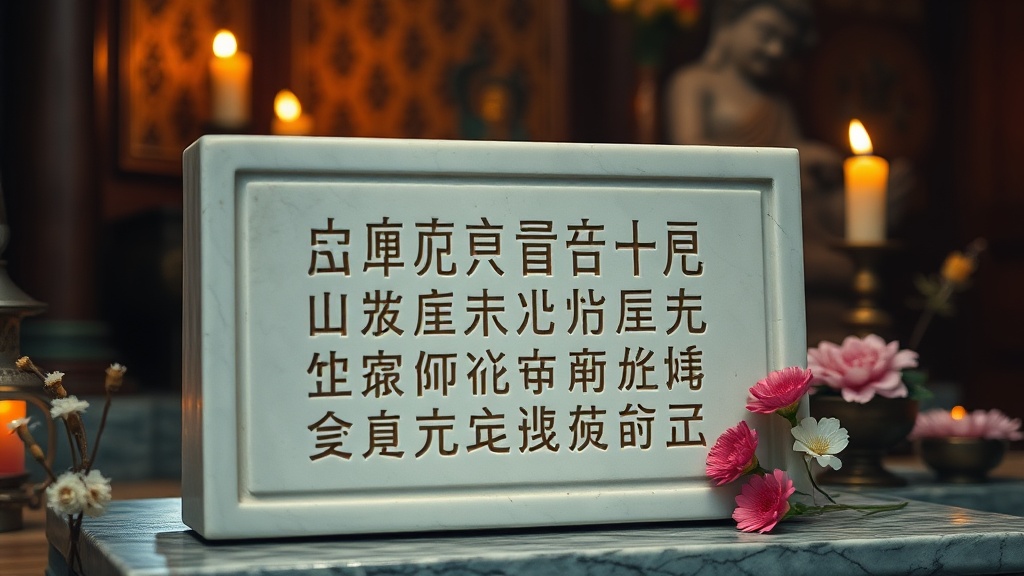 Détail d'une stèle de marbre gravée en pali à l'intérieur d'un édicule de Kuthodaw