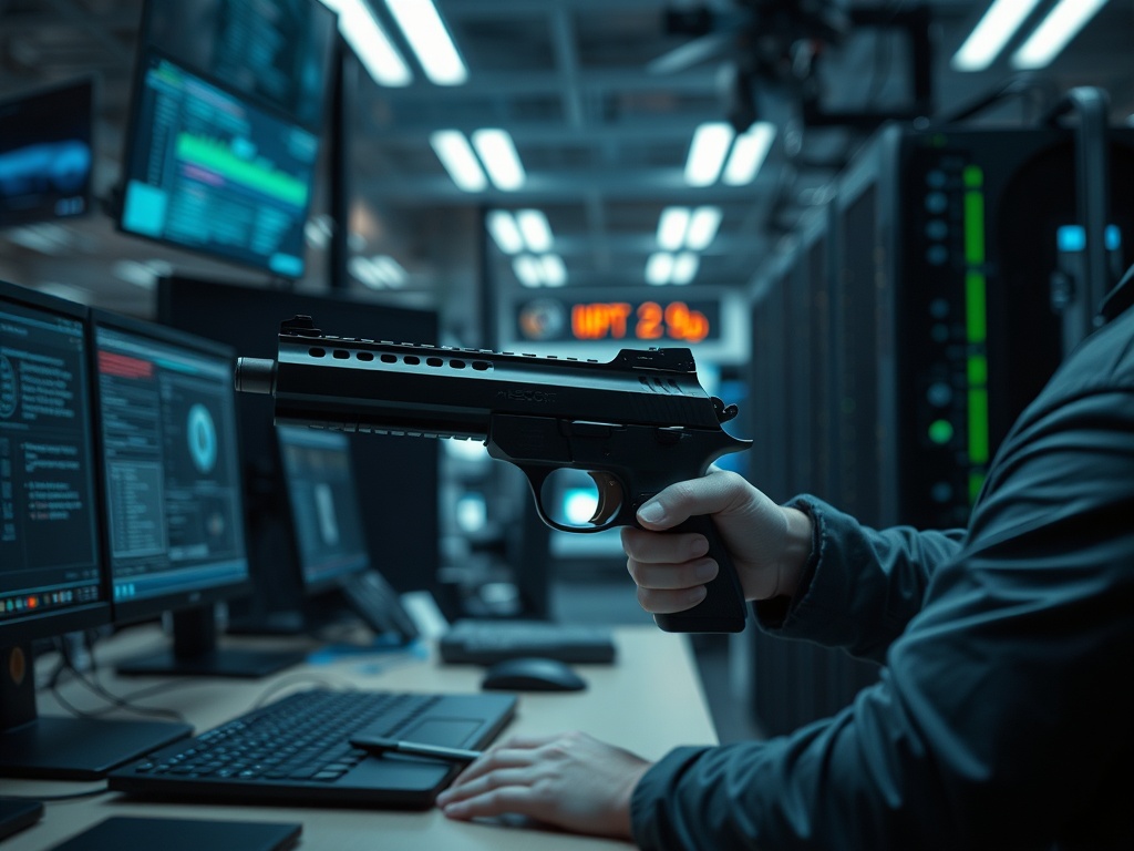 Illustration of a loaded gun representing a vulnerable inbox in personal cybersecurity awareness