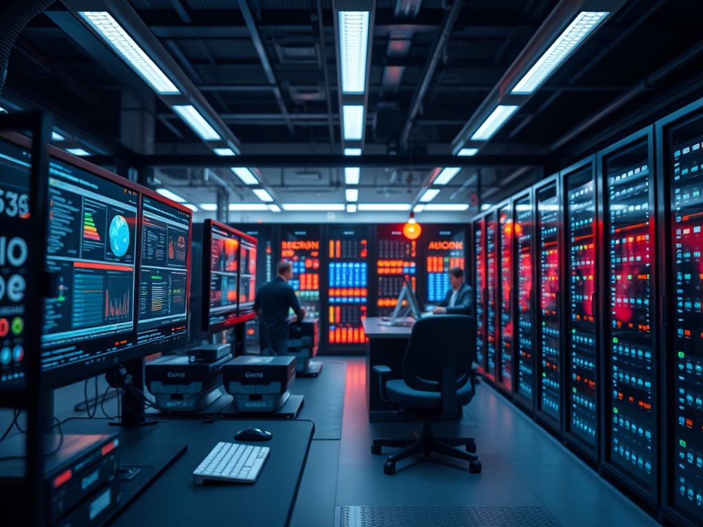 Illustration of AI supply chain tools aiding small businesses against supplier disruptions in logistics.