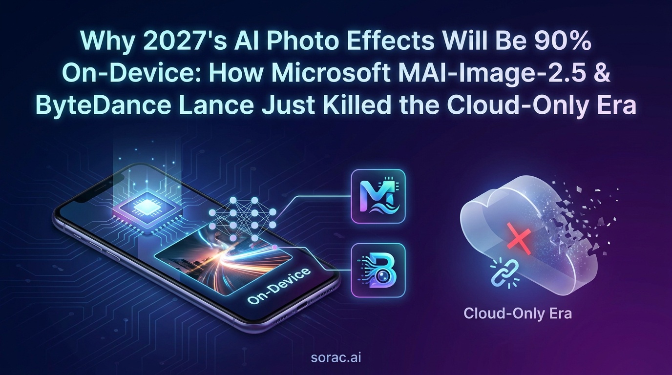 Why 2027's AI Photo Effects Will Be 90% On-Device: How Microsoft MAI-Image-2.5 & ByteDance Lance Just Killed the Cloud-Only Era