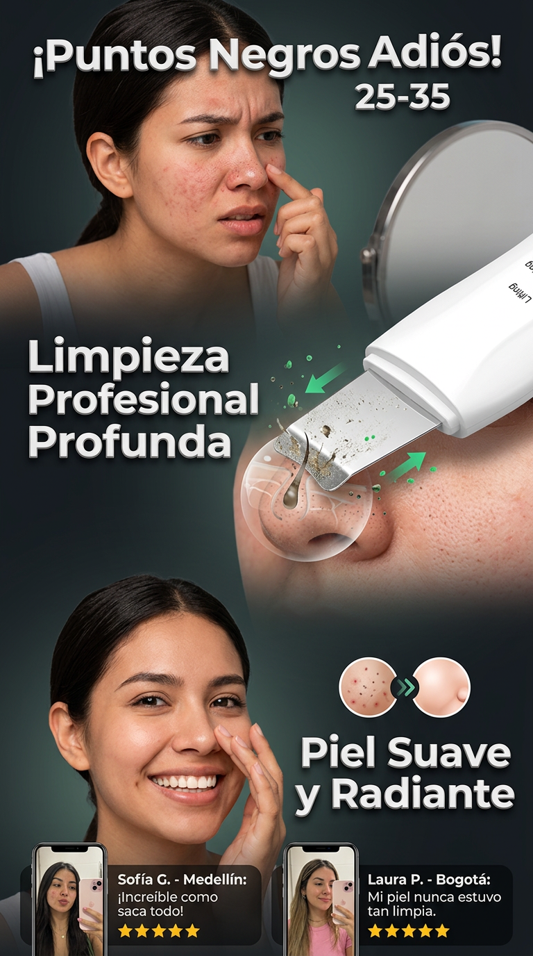 Professional Ultrasonic Facial Skin Scrubber Vibration Face Spatula ... - 2