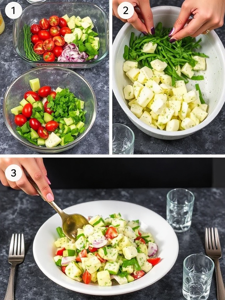 salade grecque preparation