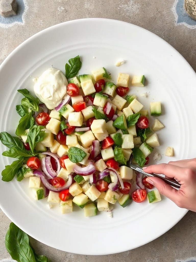 salade grecque preparation
