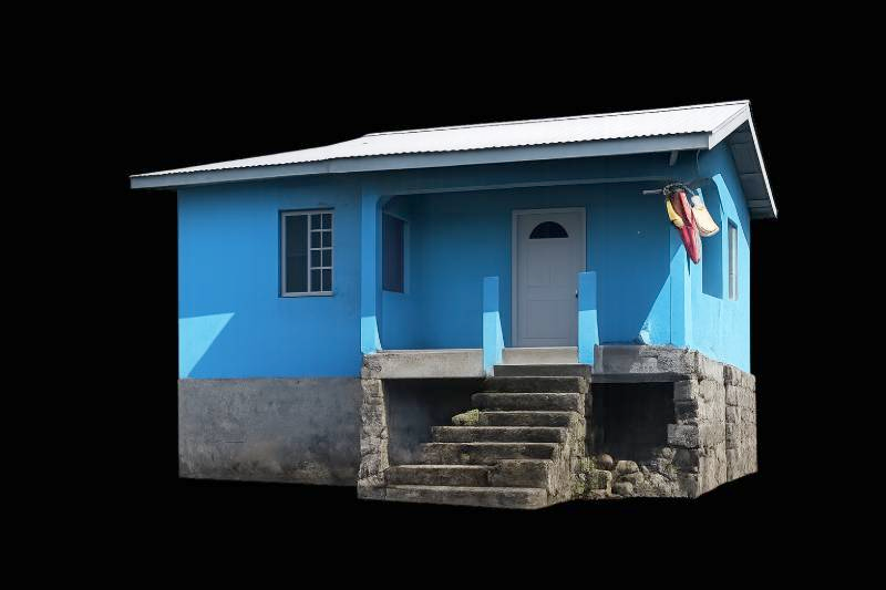blue house — free 3D model