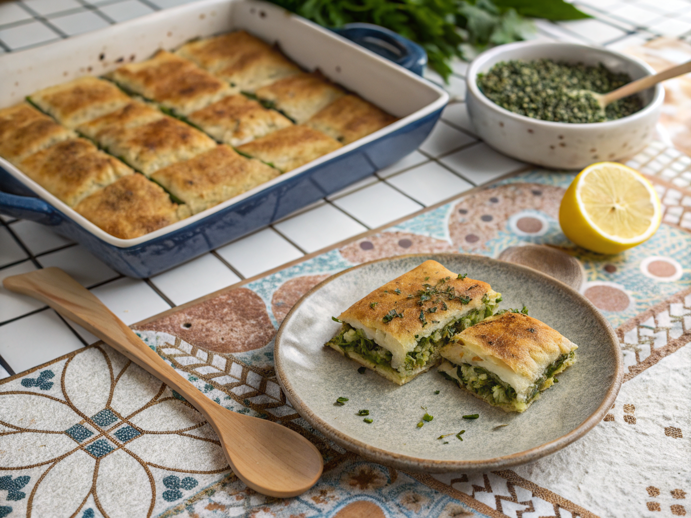 Spinach and Cheese Börek (Ispanaklı Peynirli Börek)