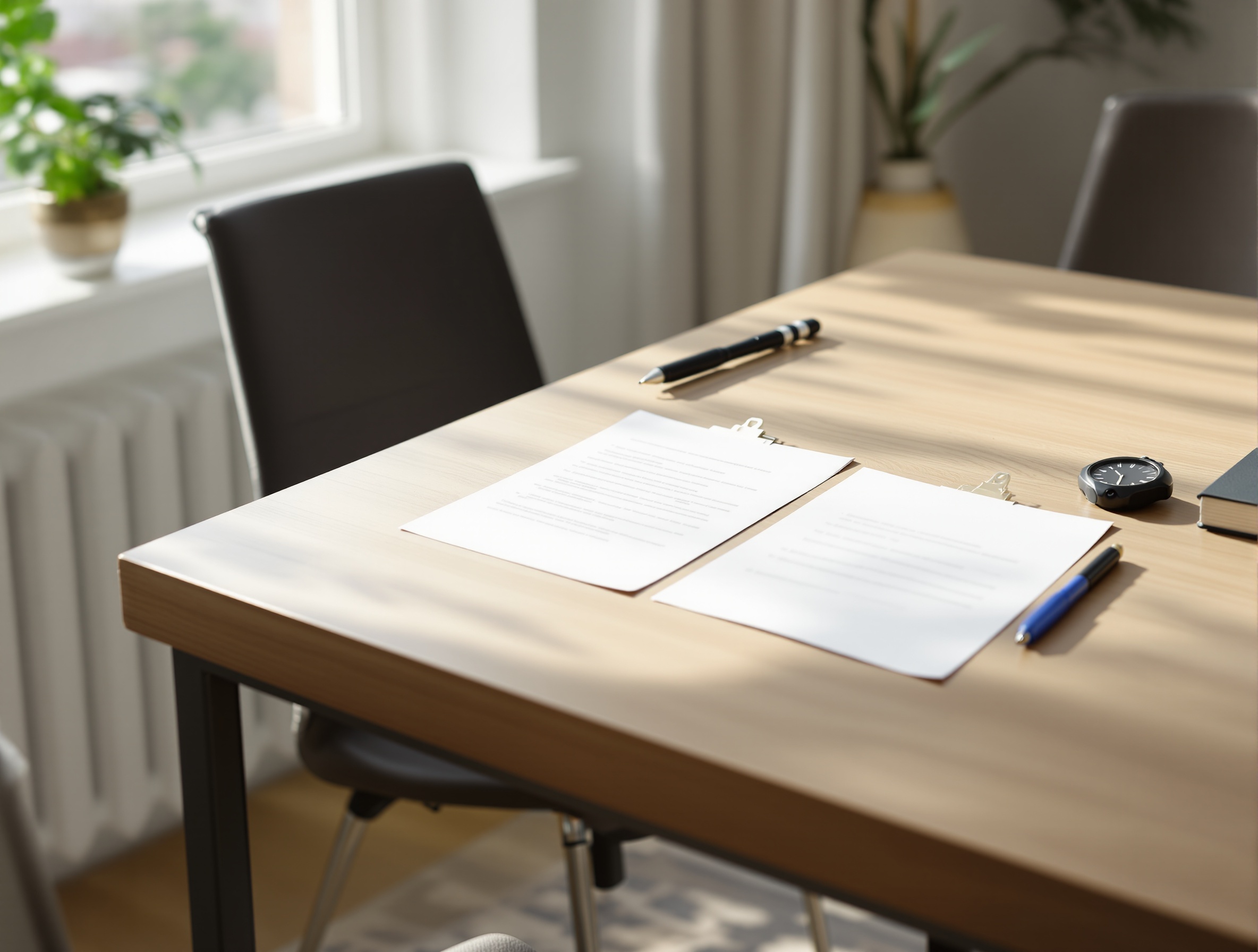 Printed evaluation sheets and a stopwatch on a table, suggesting a quick model comparison test