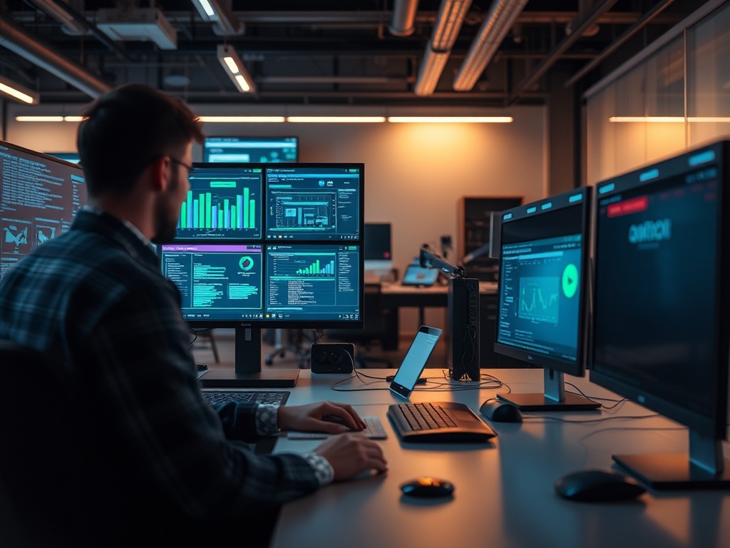 Illustration of AI knowledge management software enhancing productivity in the digital workspace