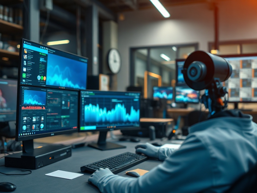 AI video automation reducing editing time with graphs and computer screen visuals in AI video production