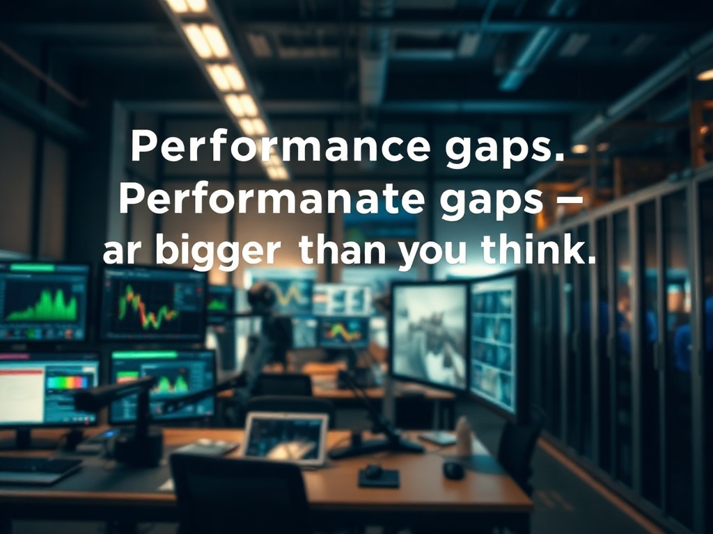 Illustration of performance gaps in self-hosted server infrastructure highlighting optimization challenges