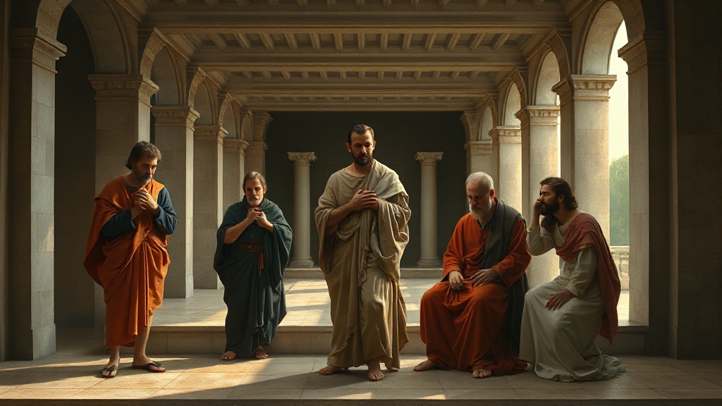 Contemplative religious scene