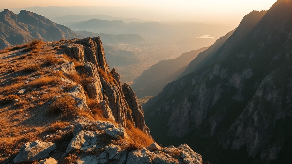 Vue depuis le plateau des Dângrêk sur la plaine cambodgienne, à plus de 500 mètres d'altitude
