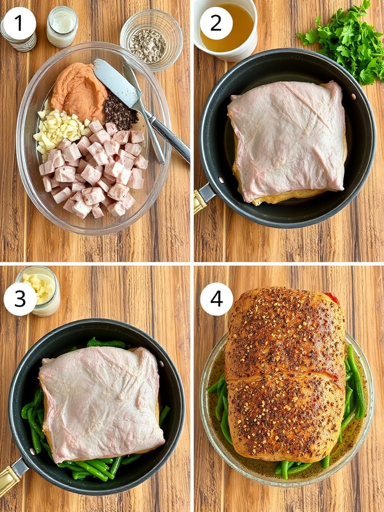 roti de porc au four preparation