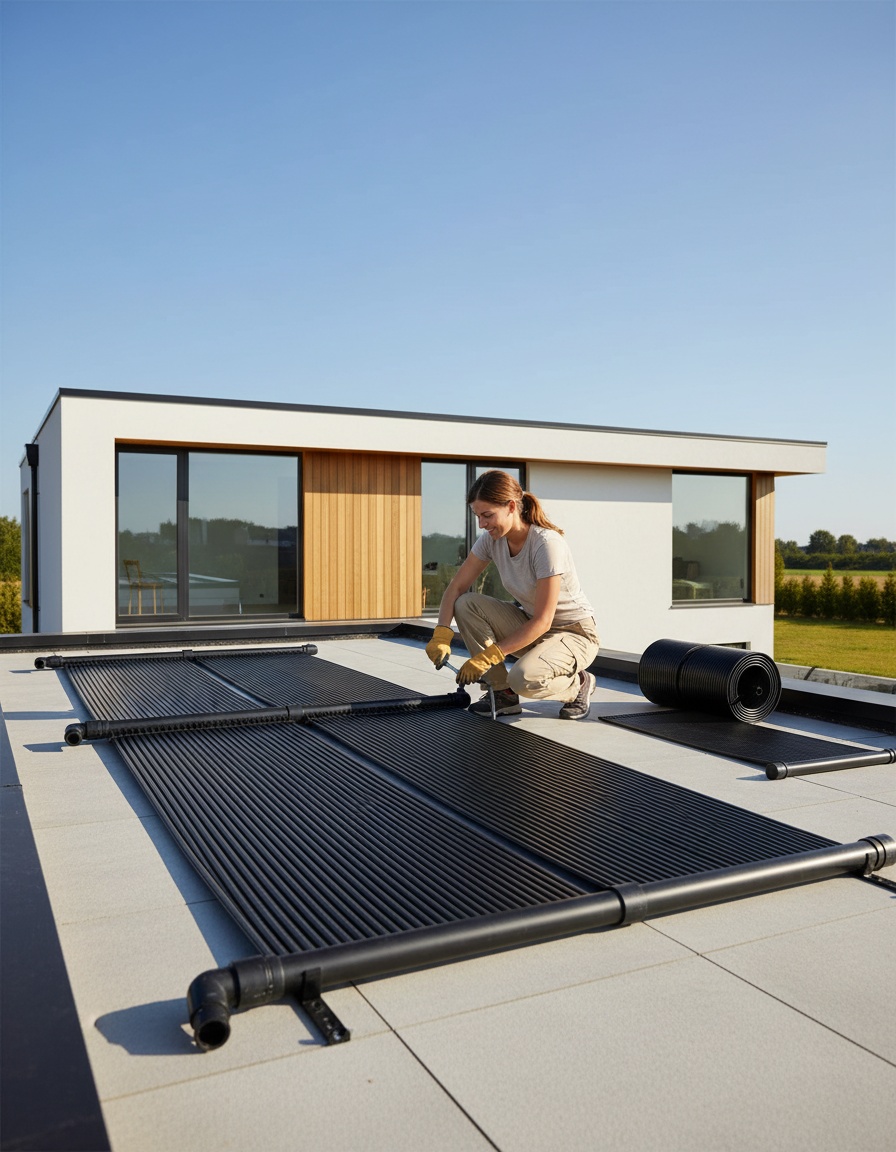 Climatizador solar innovador para piscinas: eficiencia y fácil instalación