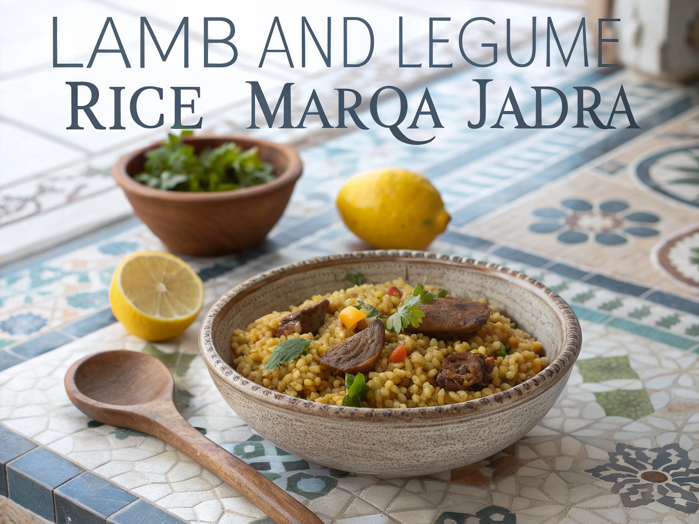 Lamb and Legume Rice (Marqa Jadra)
