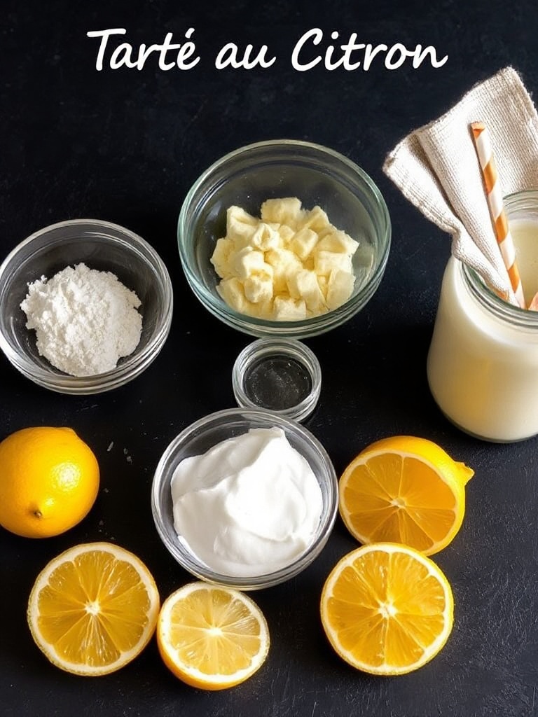 tarte au citron ingredients
