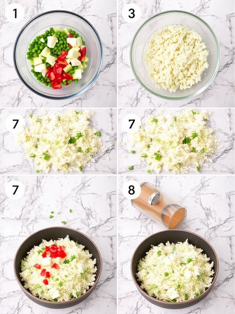 salade de riz preparation