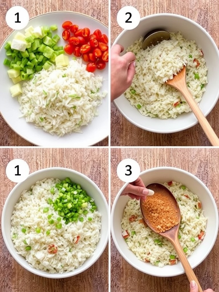 salade de riz preparation
