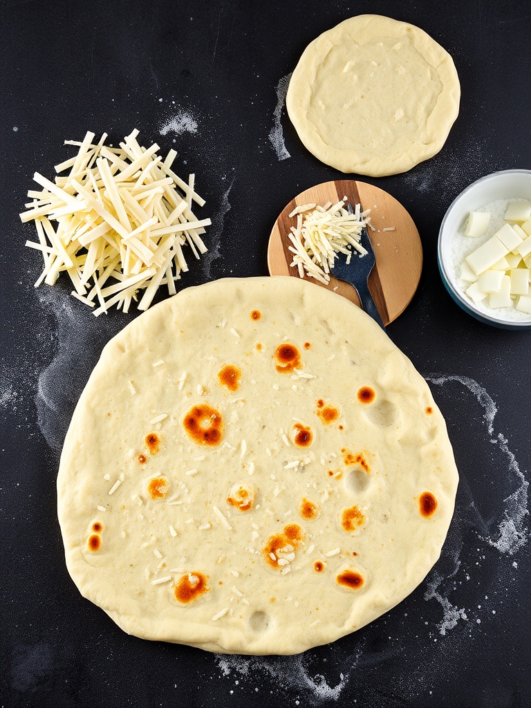 cheese naan preparation