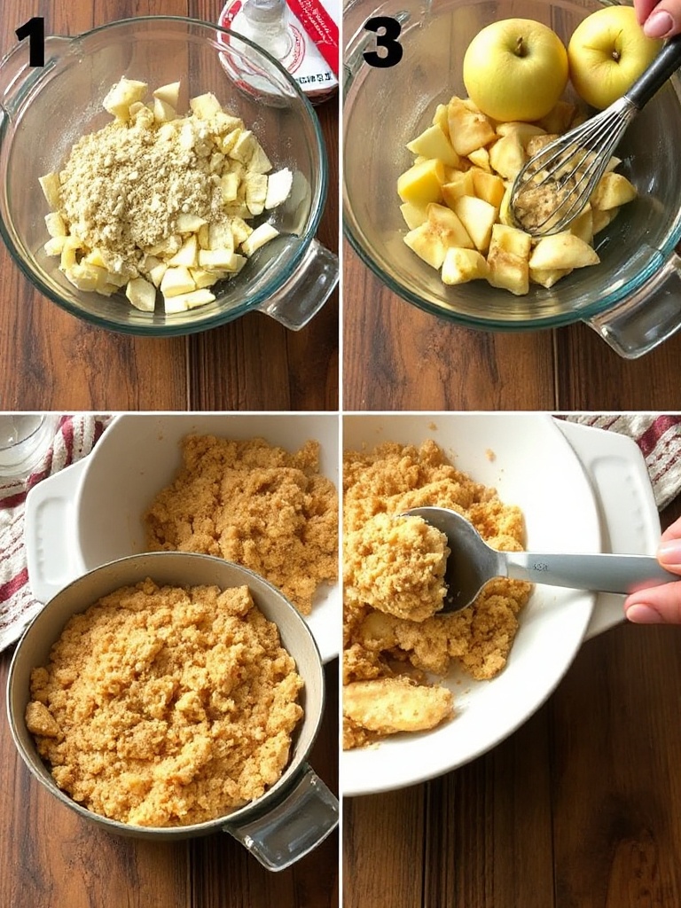 recette crumble aux pommes preparation