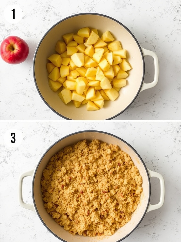 recette crumble aux pommes preparation