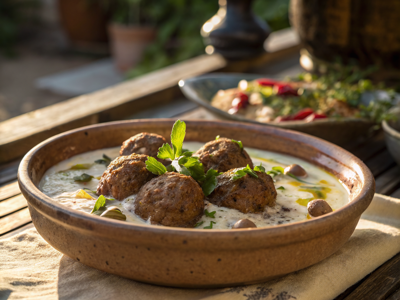 Kibbeh bi Laban (Meatballs in Yogurt Sauce)
