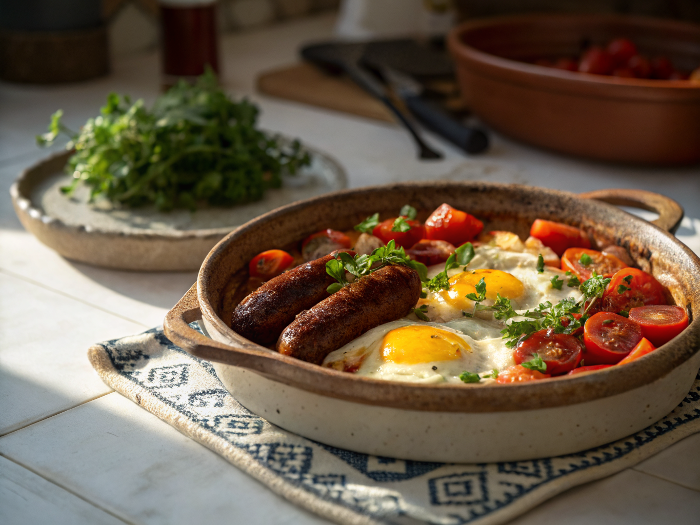 Ojja Merguez (Eggs with Merguez and Tomato)