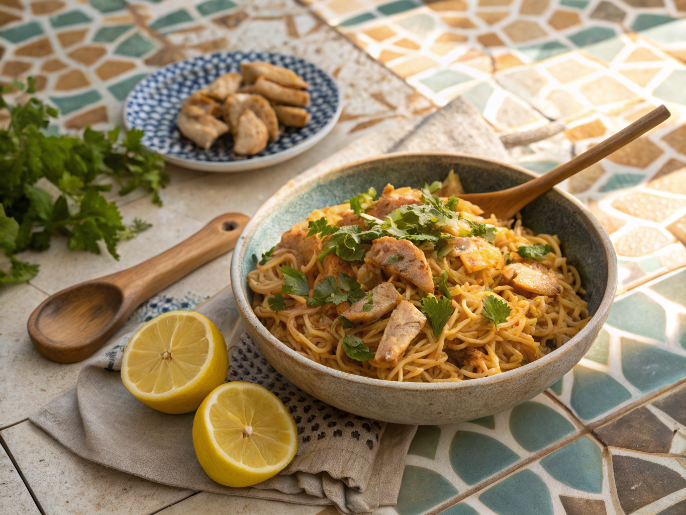 Lebanese Noodles with Chicken and Lemon (Riz bi Djej)