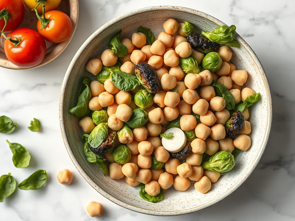 Low Histamine Chickpea Sprout Salad Bowl for MCAS and Histamine Intolerance