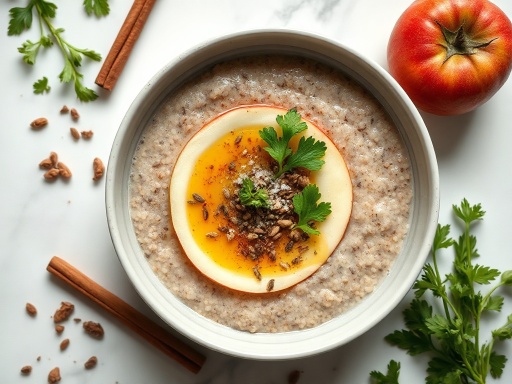 Blood Sugar Stabilising Buckwheat Porridge with Cinnamon and Fresh Herbs