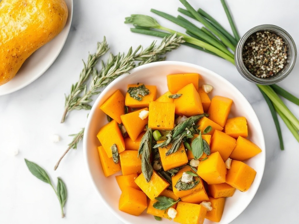 MCAS-Safe Roasted Butternut Squash with Mediterranean Herbs for Gut Healing
