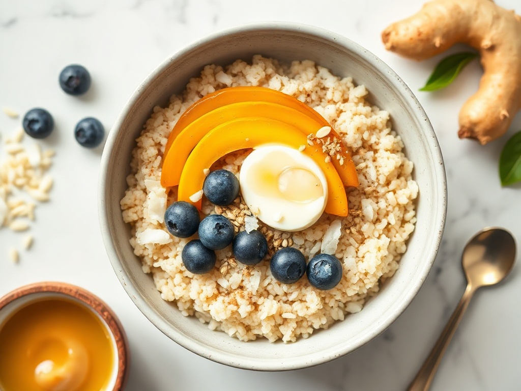 Low Histamine Quinoa Breakfast Bowl for Migraine Prevention with Ginger