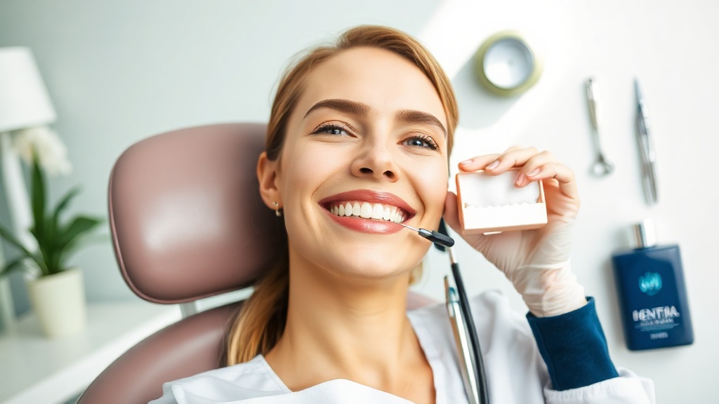 Dentista realizando examen dental preventivo con tecnología 3D