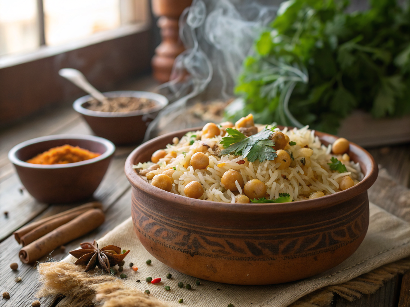 Egyptian Rice with Vermicelli and Chickpeas (Ruz bel Shariya wa Hummus)