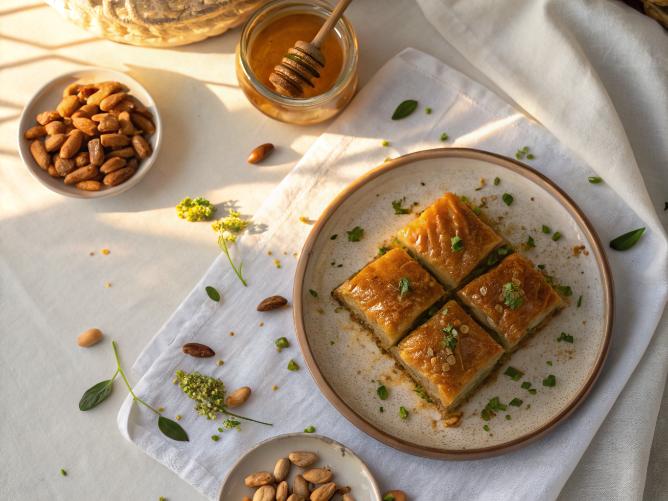 Algerian Baklawa with Almonds and Honey