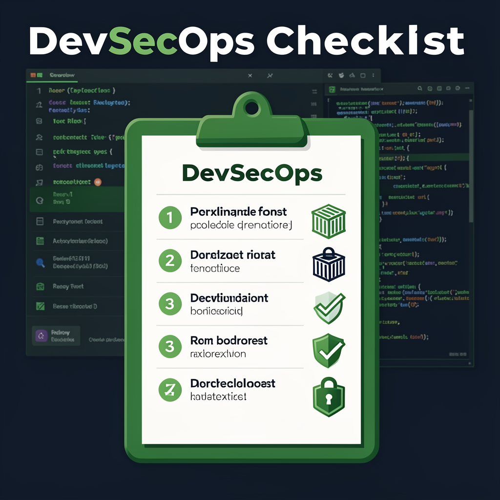 DevSecOps checklist with numbered steps