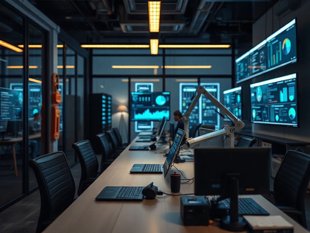 Illustration of AI-powered HR tools automating repetitive administrative tasks in the workplace