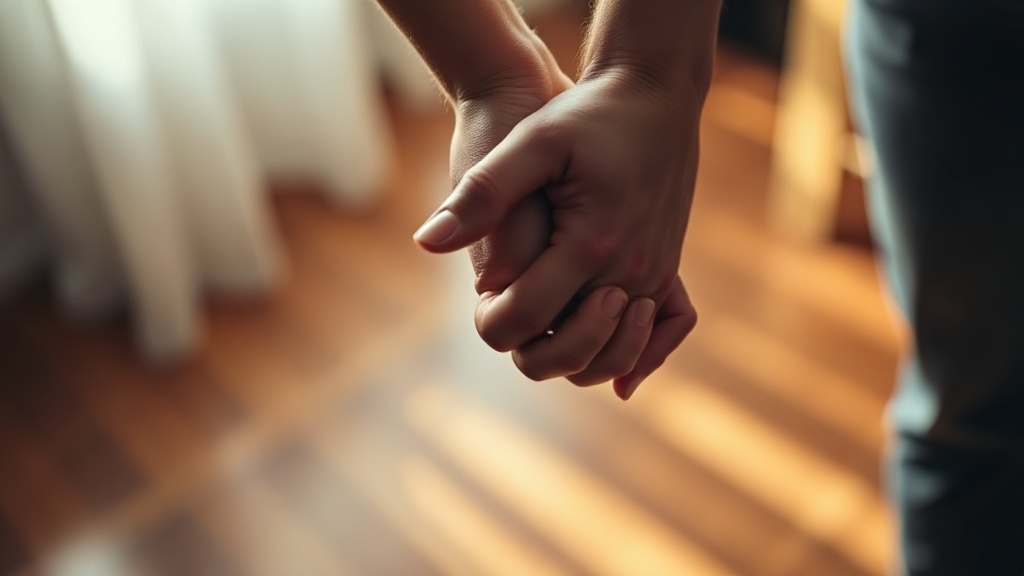 Deux mains qui se séparent, symbolisant la rupture du lien conjugal suite à l'adultère