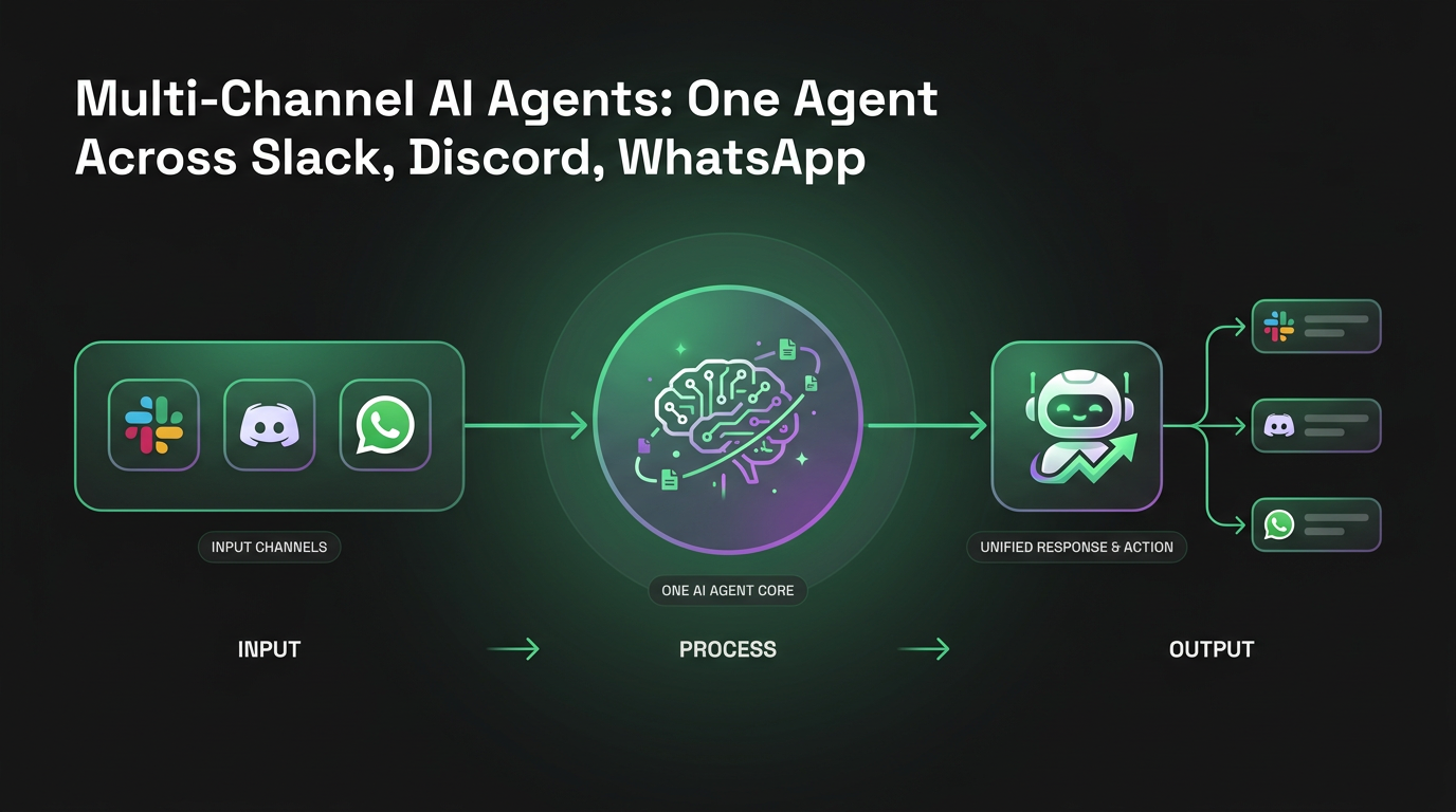 Cover image for Multi-Channel AI Agents: One Agent Across Slack, Discord, WhatsApp