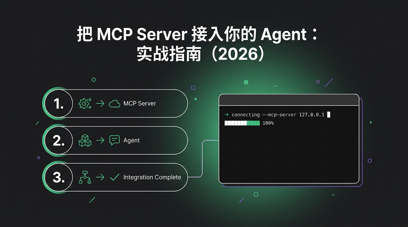 Cover image for 把 MCP Server 接入你的 Agent：实战指南（2026）