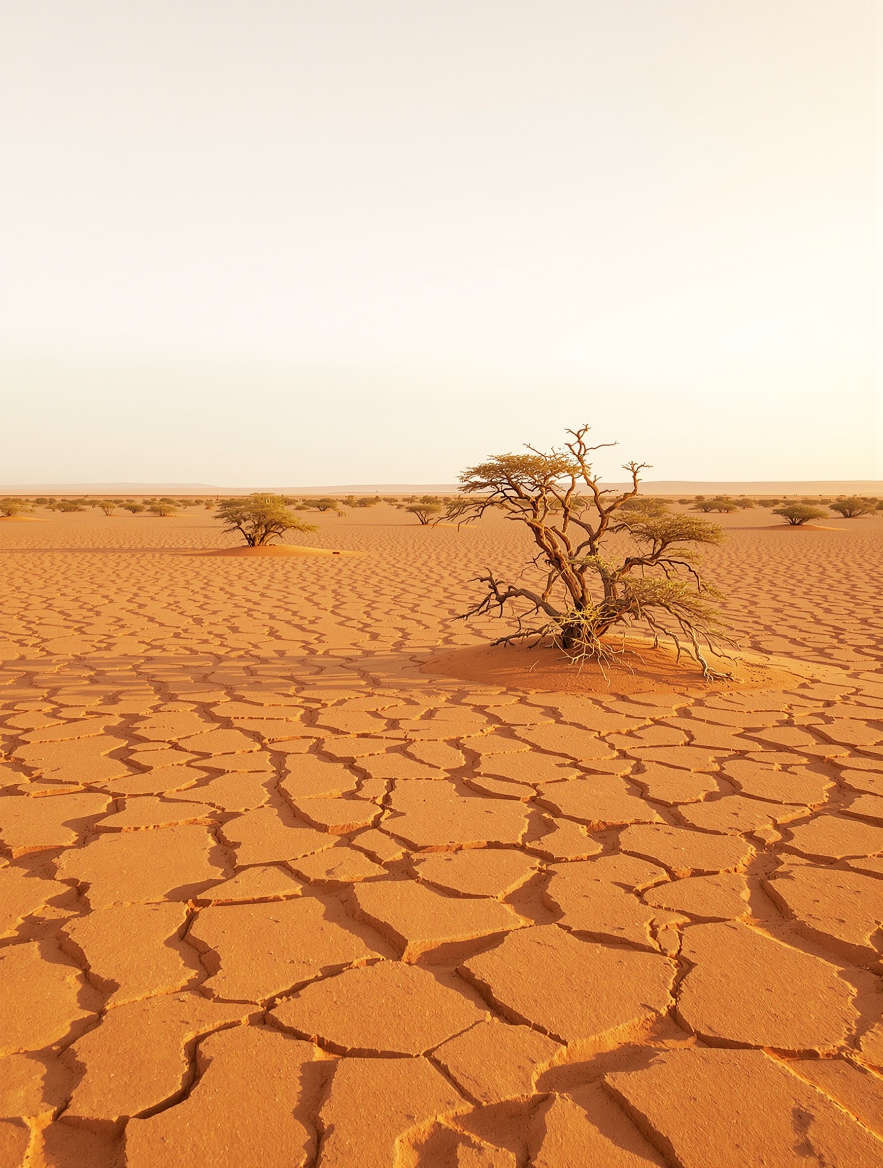 Sun-baked Namibian desert scrubland at golden hour, source landscape of the myrrh in Myrrh & Tonka.