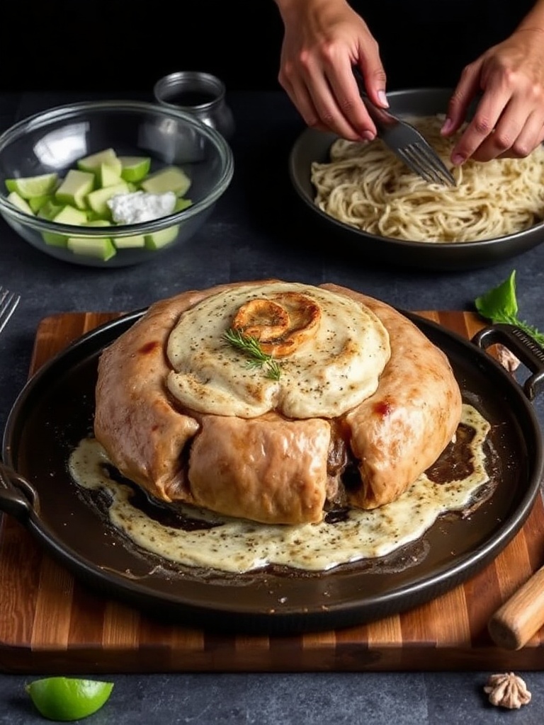roti de porc preparation