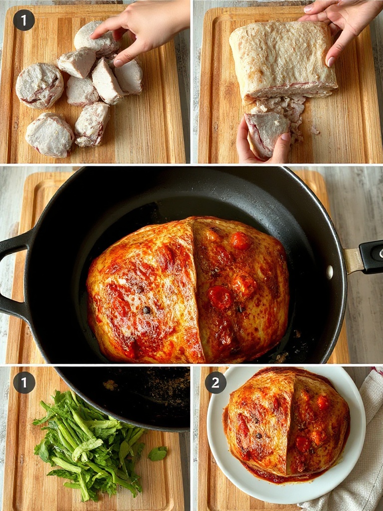 roti de porc preparation