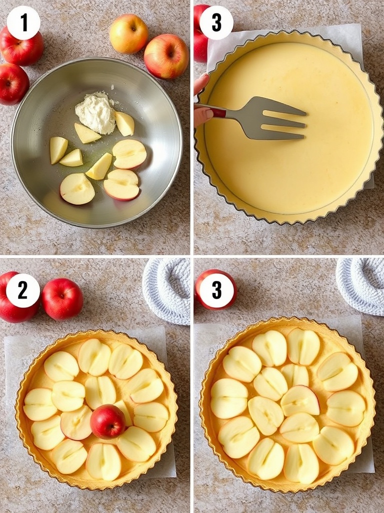 recette tarte aux pommes preparation