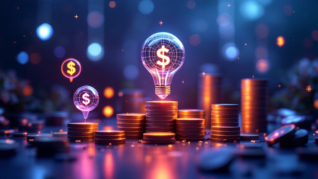 AI tools enhancing small business cash flow management with graphs and digital interfaces