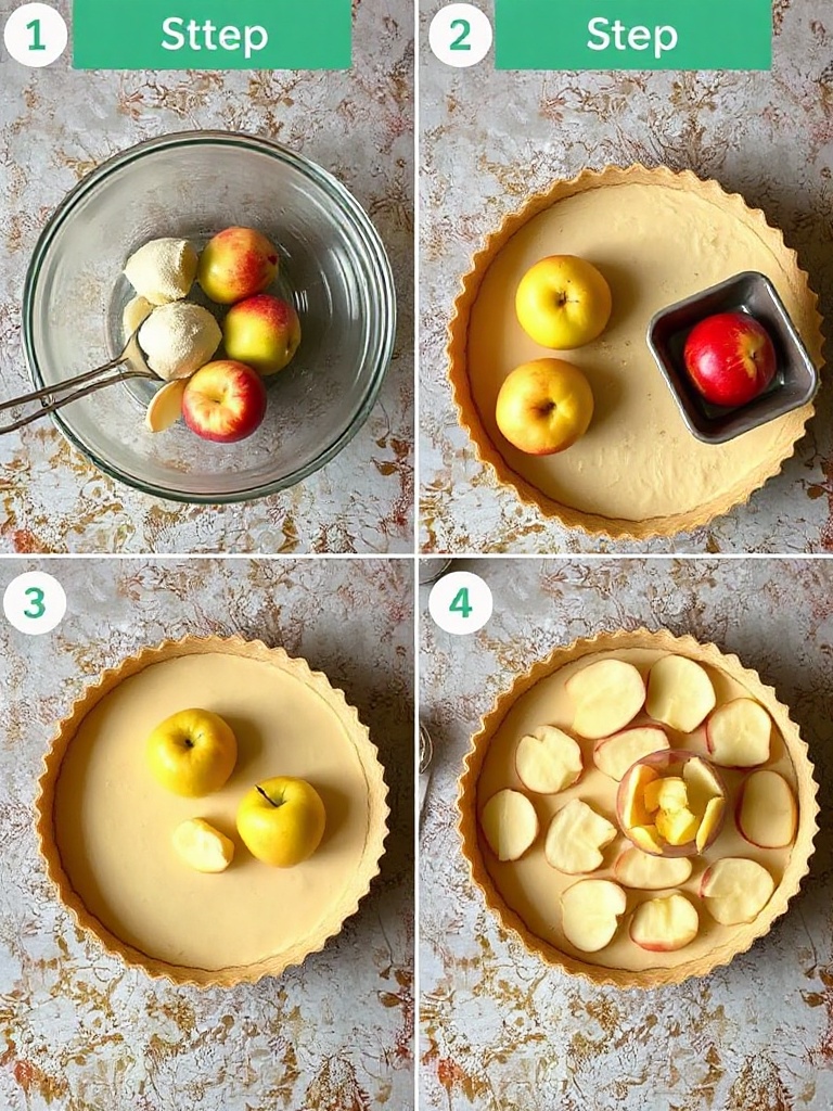 recette tarte aux pommes preparation