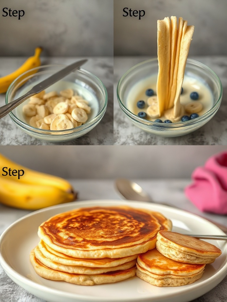 pancake banane preparation