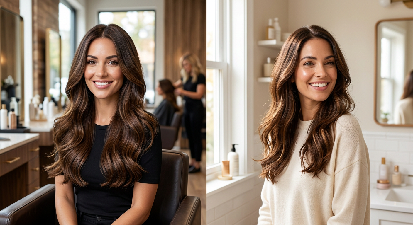 Professional photograph natural lighting high quality composition Visual for Salon