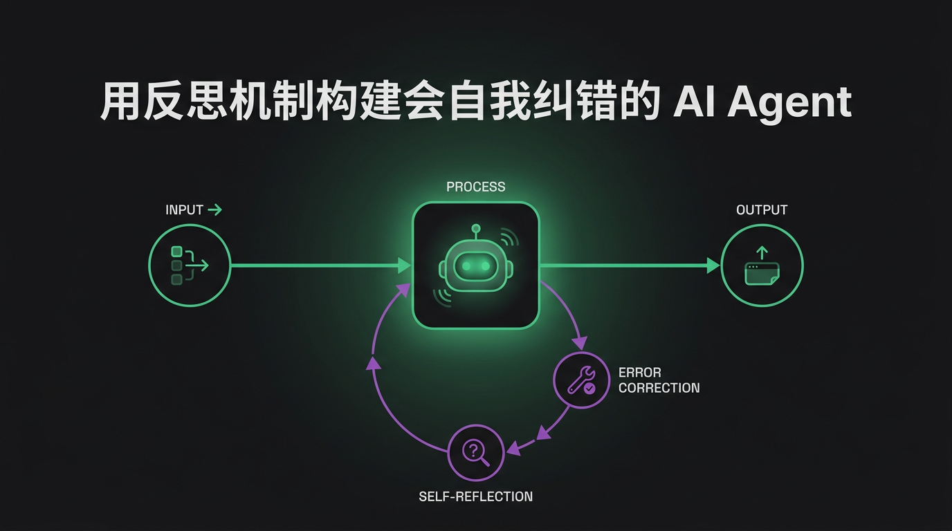 Cover image for 用反思机制构建会自我纠错的 AI Agent