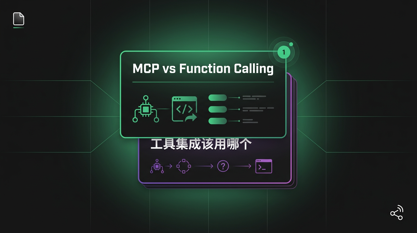 Cover image for MCP vs Function Calling：工具集成该用哪个