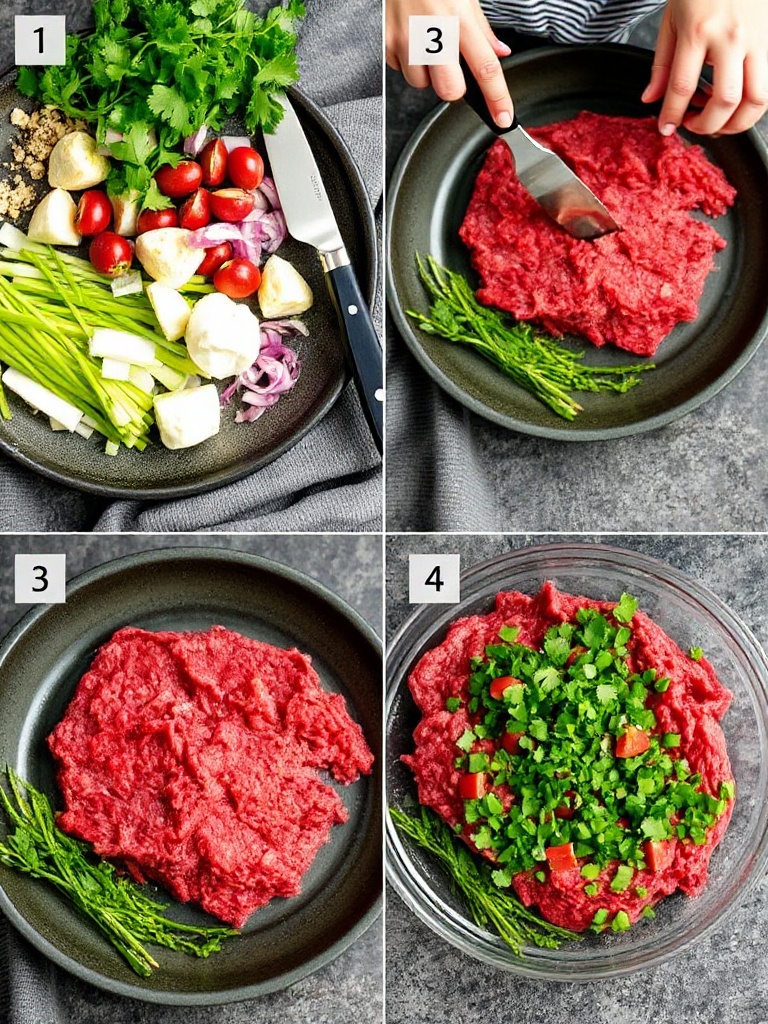 tartare de boeuf preparation